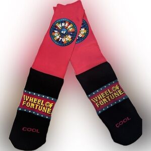 Wheel of Fortune Red and Black Socks